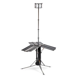 Sistem telescopic de iluminare temporara 320W - 45.000 lumeni - cu acumulator si panouri solare